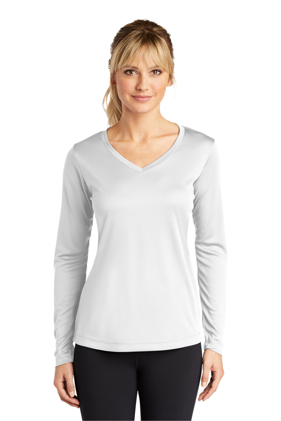 Sport-Tek® Women's Long Sleeve PosiCharge® Competitor® V-Neck Tee. LST353LS