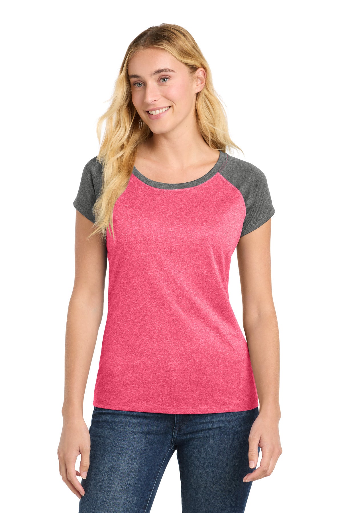 Sport-Tek ® Women's Heather-On-Heather Contender ™ Scoop Neck Tee. LST362
