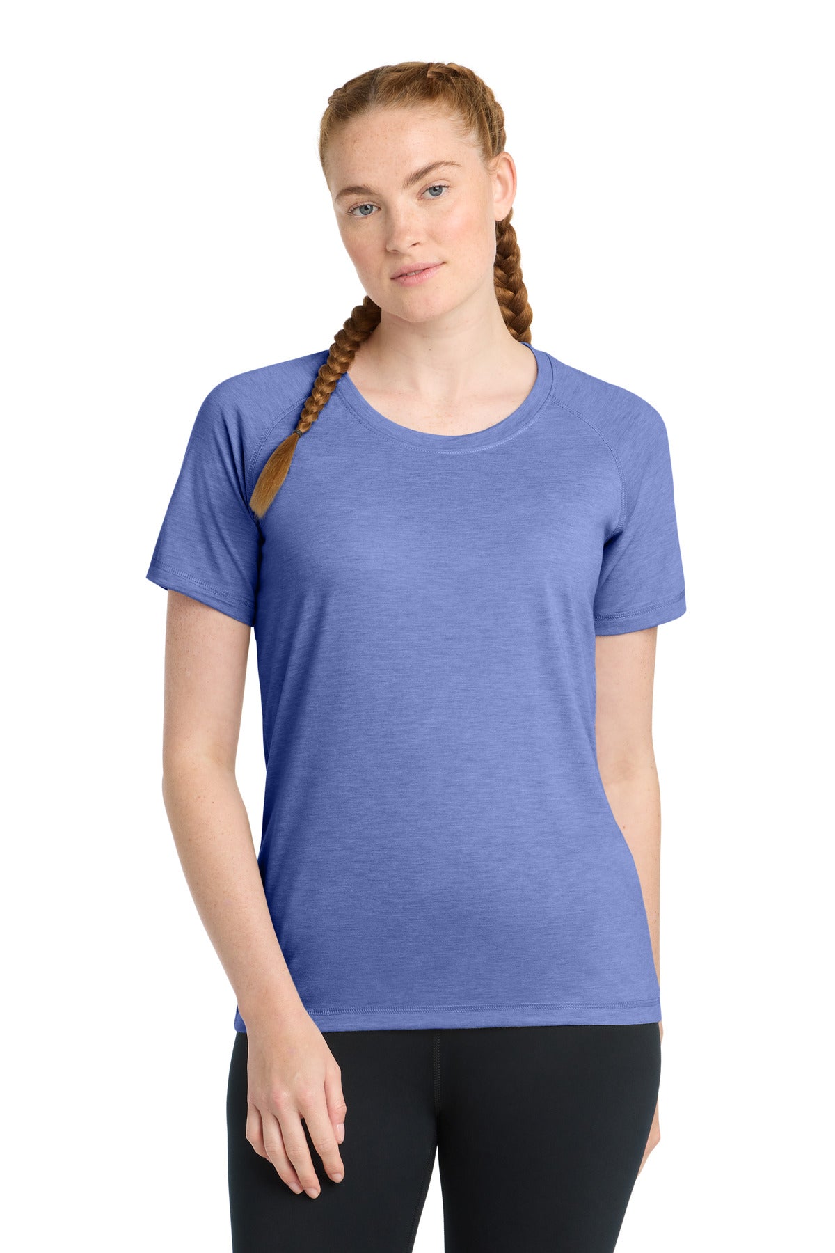 Sport-Tek ® Women's PosiCharge ® Tri-Blend Wicking Scoop Neck Raglan Tee. LST400