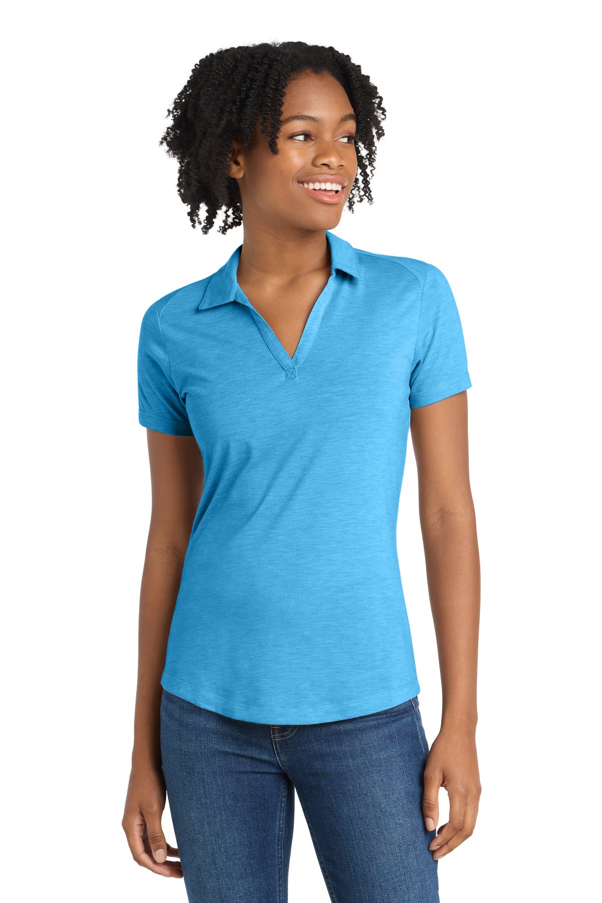 Sport-Tek ® Women's PosiCharge ® Tri-Blend Wicking Polo. LST405