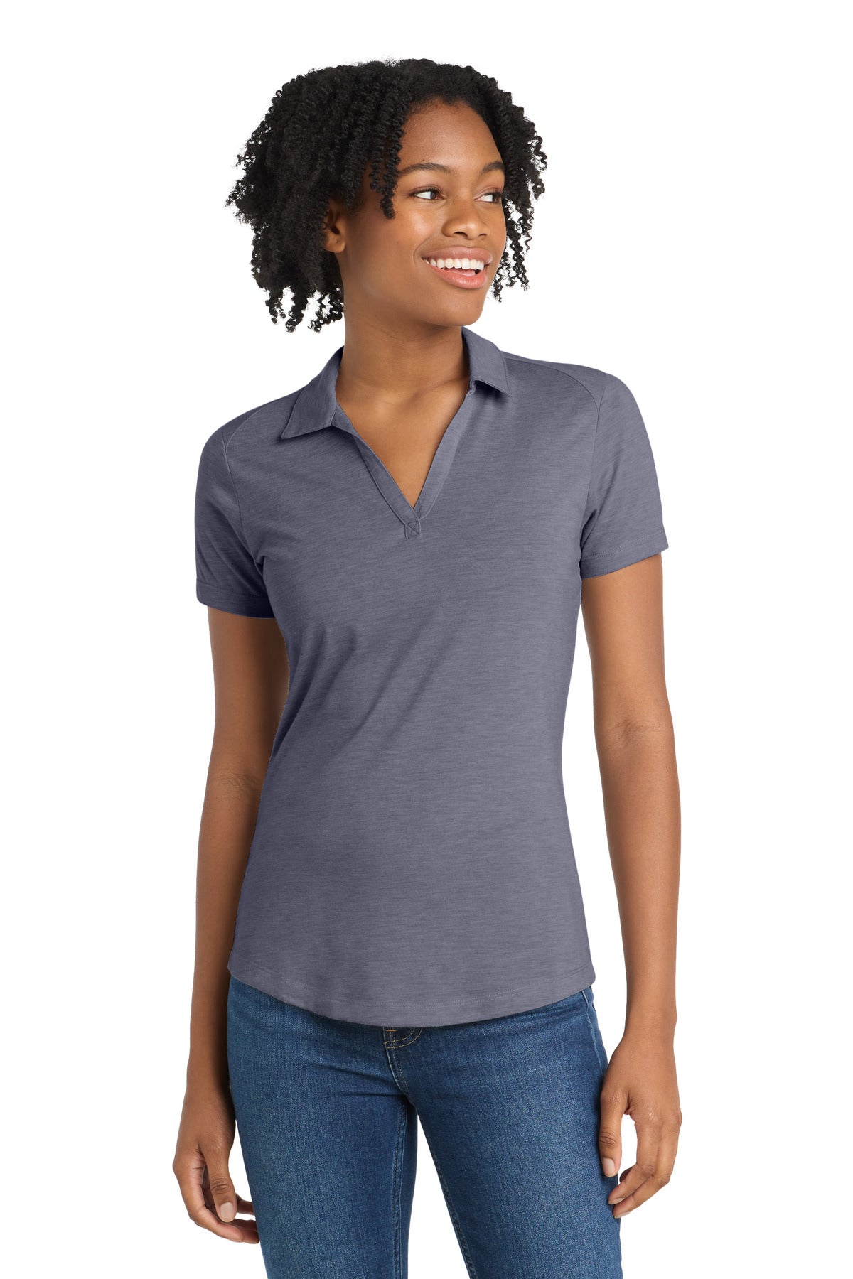 Sport-Tek ® Women's PosiCharge ® Tri-Blend Wicking Polo. LST405
