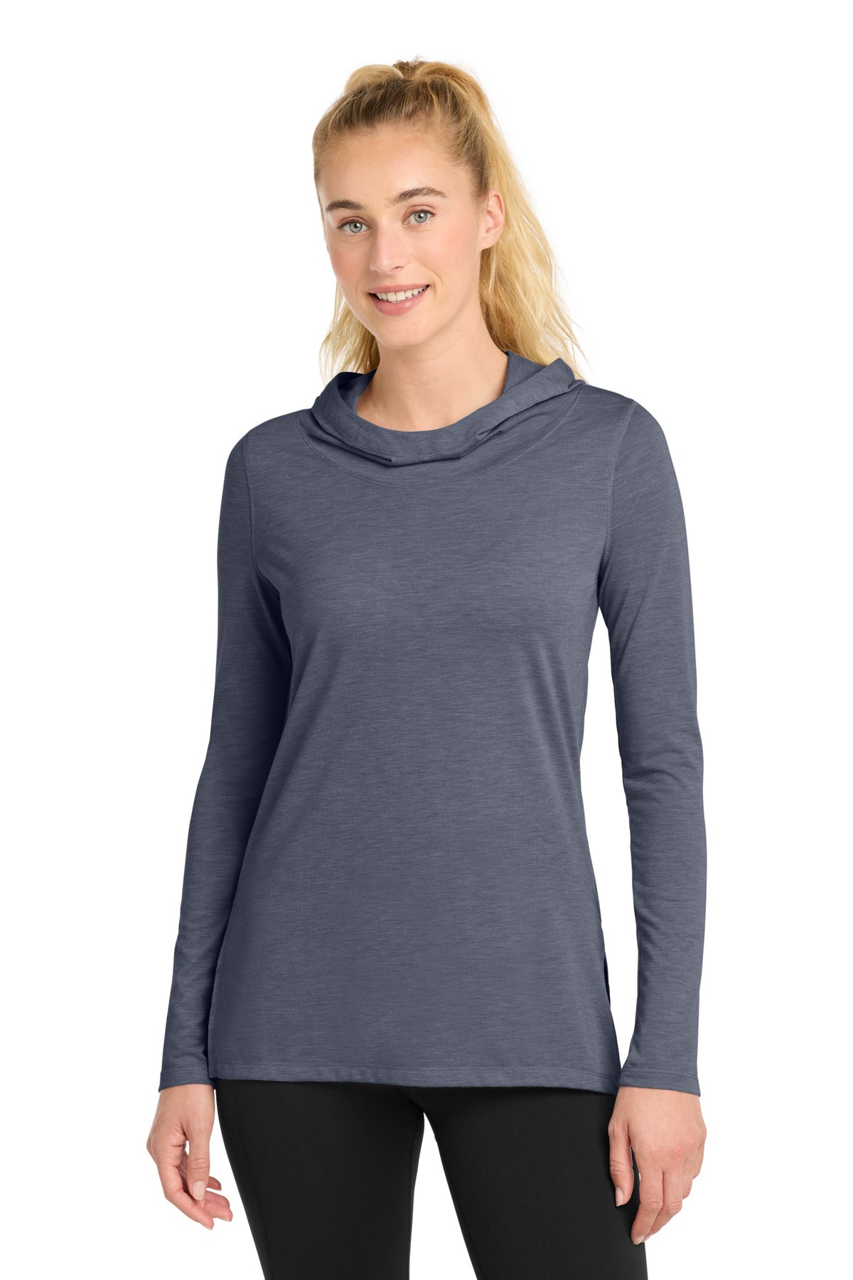 Sport-Tek® Women's PosiCharge ® Tri-Blend Wicking Long Sleeve Hoodie LST406