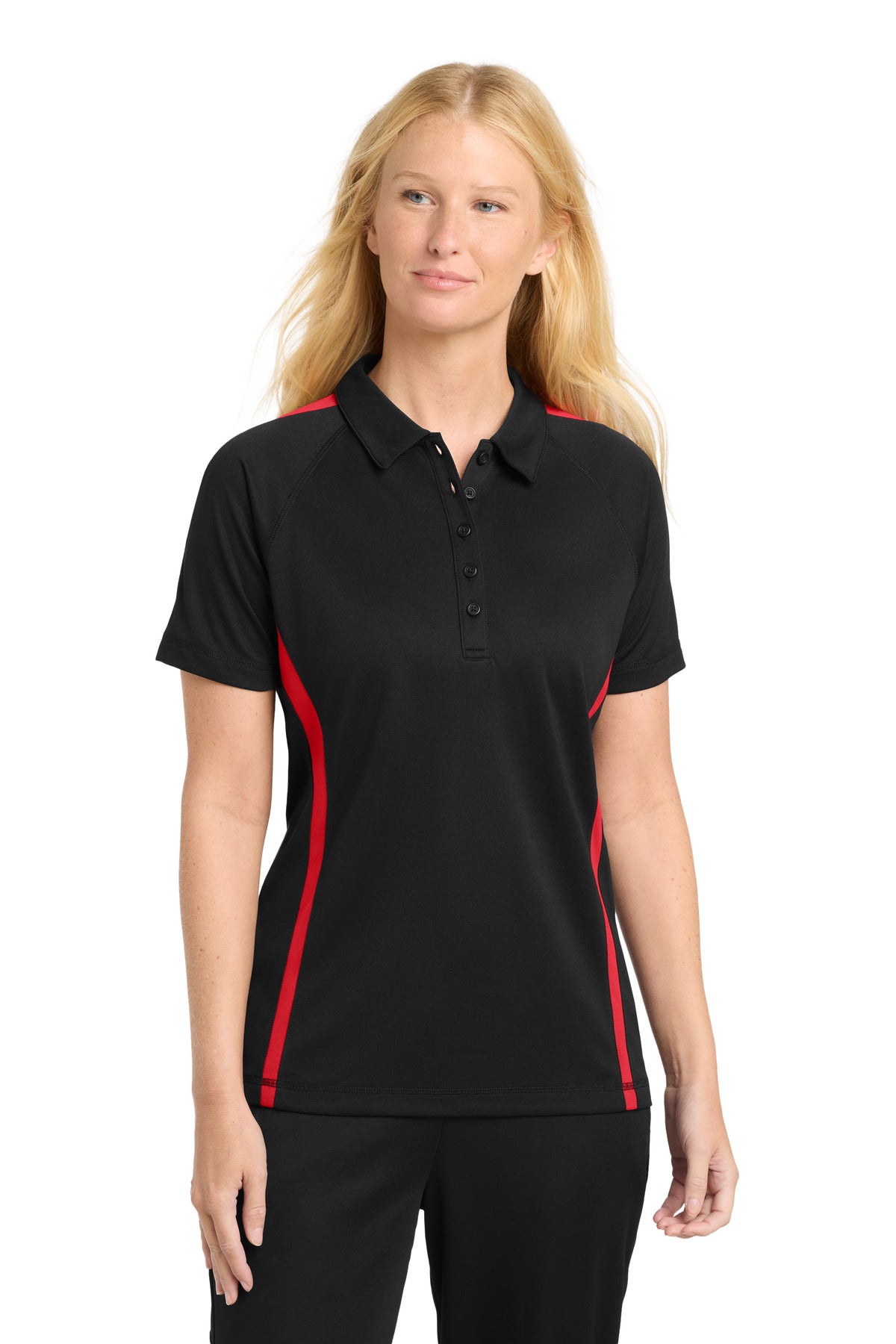 Sport-Tek® Women's PosiCharge® Micro-Mesh Colorblock Polo. LST685