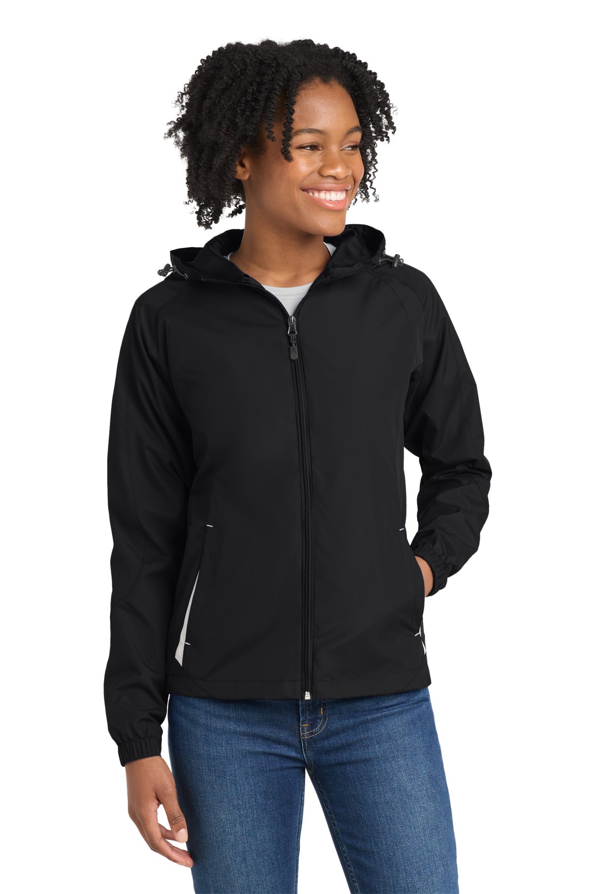 Sport-Tek® Women's Colorblock Hooded Raglan Jacket. LST76 – SanMar