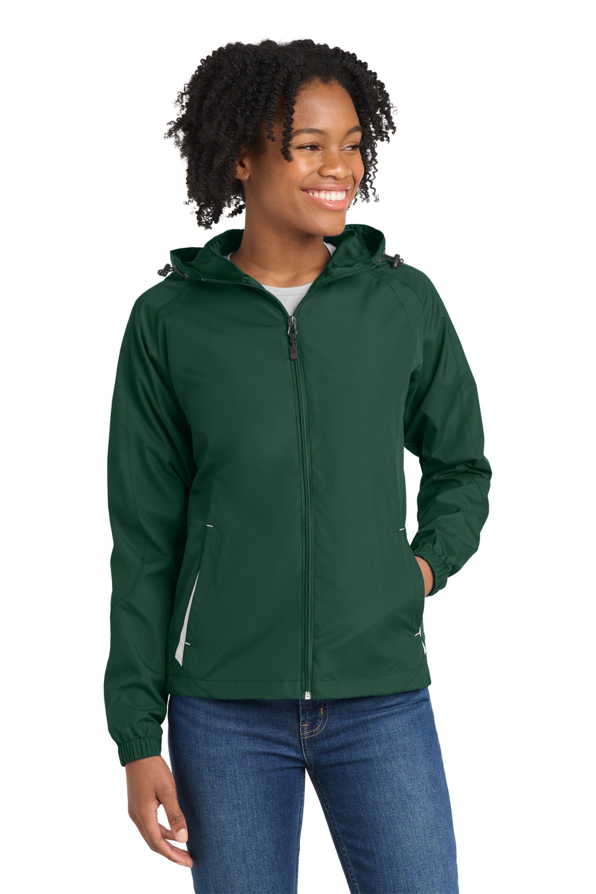 Sport-Tek® Women's Colorblock Hooded Raglan Jacket. LST76 – SanMar
