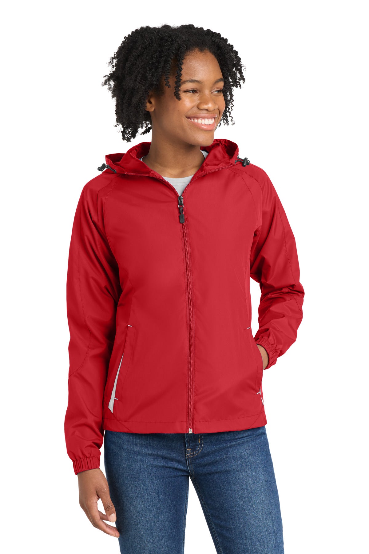 Sport-Tek® Women's Colorblock Hooded Raglan Jacket. LST76 – SanMar