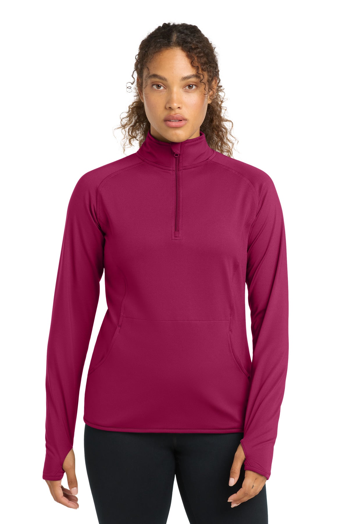 Sport-Tek® Women's Sport-Wick® Stretch 1/4-Zip Pullover. LST850