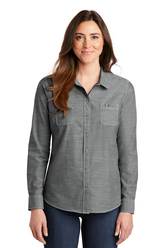 Port Authority® Women's Slub Chambray Shirt. LW380