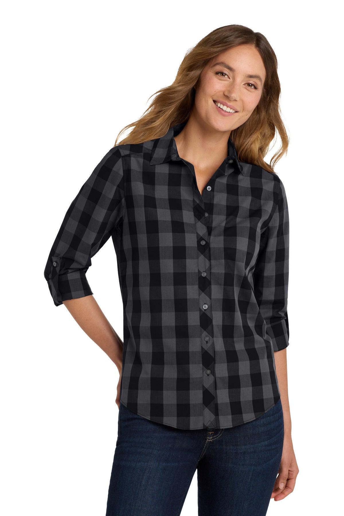 Port Authority® Women's Everyday Plaid Shirt. LW670