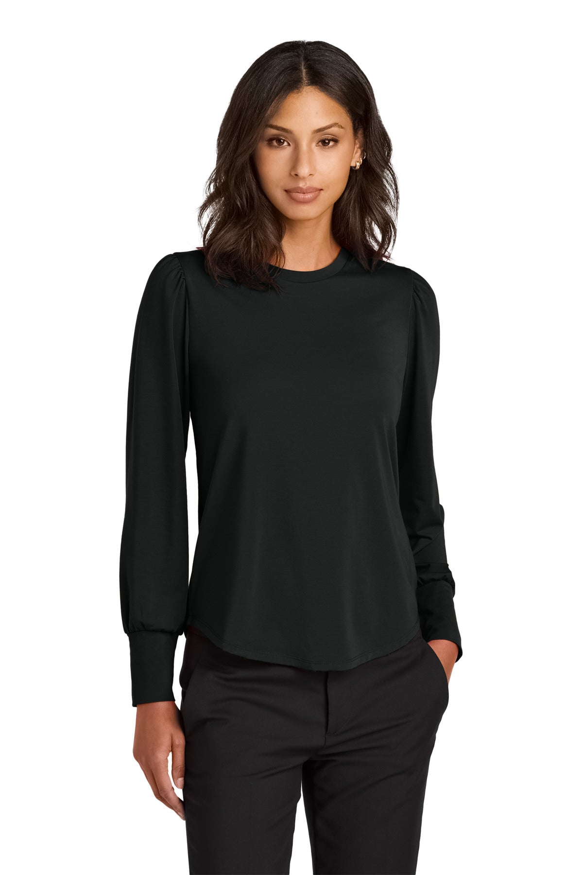 Mercer+Mettle® Women's Stretch Jersey Long Sleeve Blouson Top MM1019
