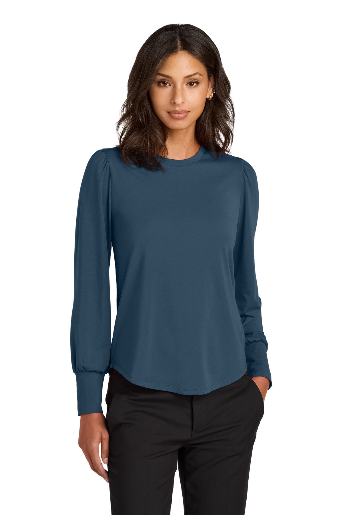 Mercer+Mettle® Women's Stretch Jersey Long Sleeve Blouson Top