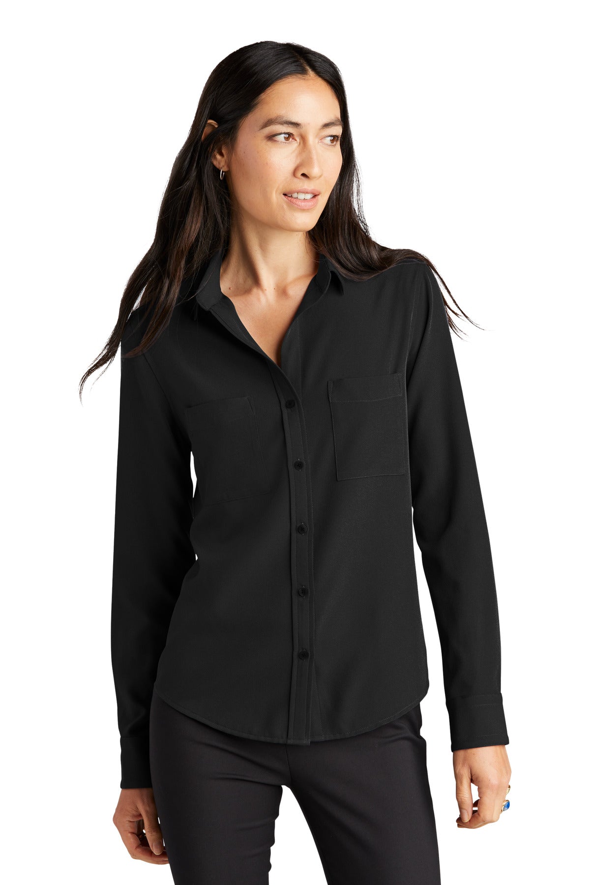 Mercer+Mettle® Women's Stretch Crepe Long Sleeve Camp MM2013