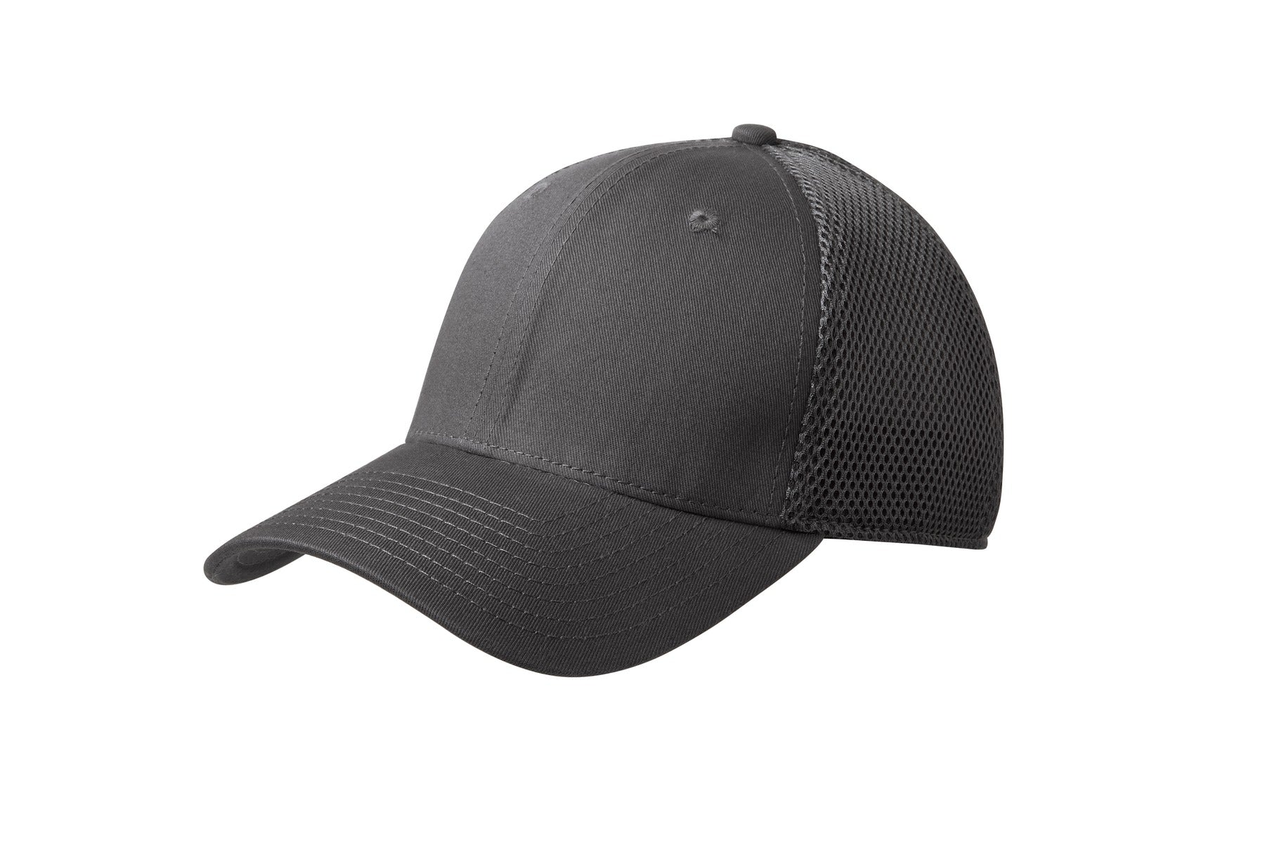 SHOHELL Men's Solid Mesh Baseball Cap - Breathable Snapback, Mid-Profile Curved Bill (Heater Silver)