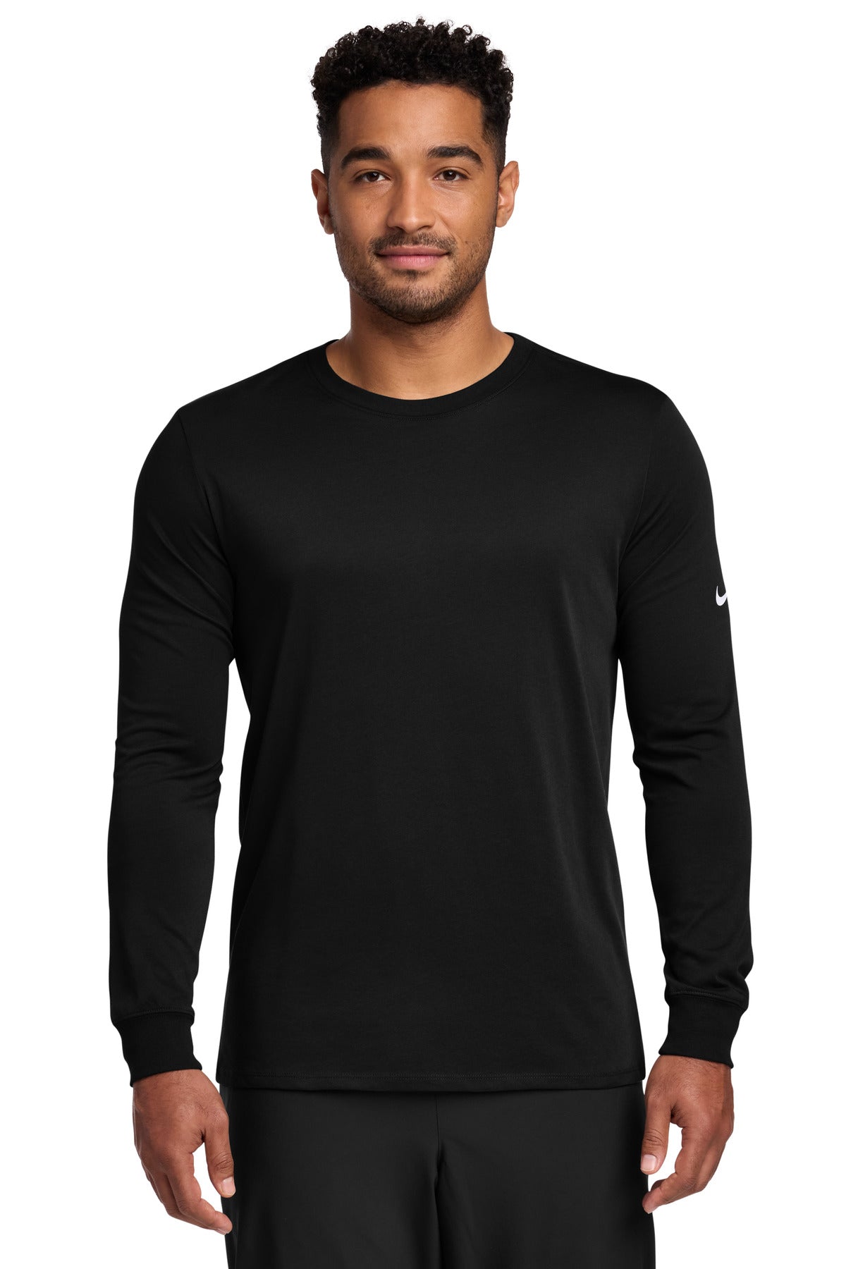 Nike Dri-FIT Cotton/Poly Long Sleeve Tee. NKBQ5230