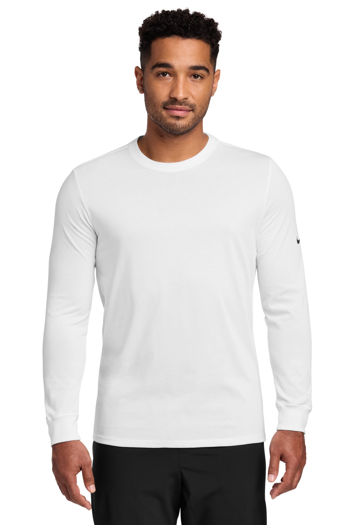 Nike Dri-FIT Cotton/Poly Long Sleeve Tee. NKBQ5230