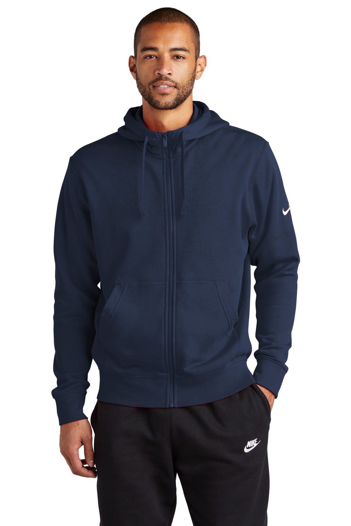 Nike Club Fleece Sleeve Swoosh Full-Zip Hoodie NKDR1513 – SanMar