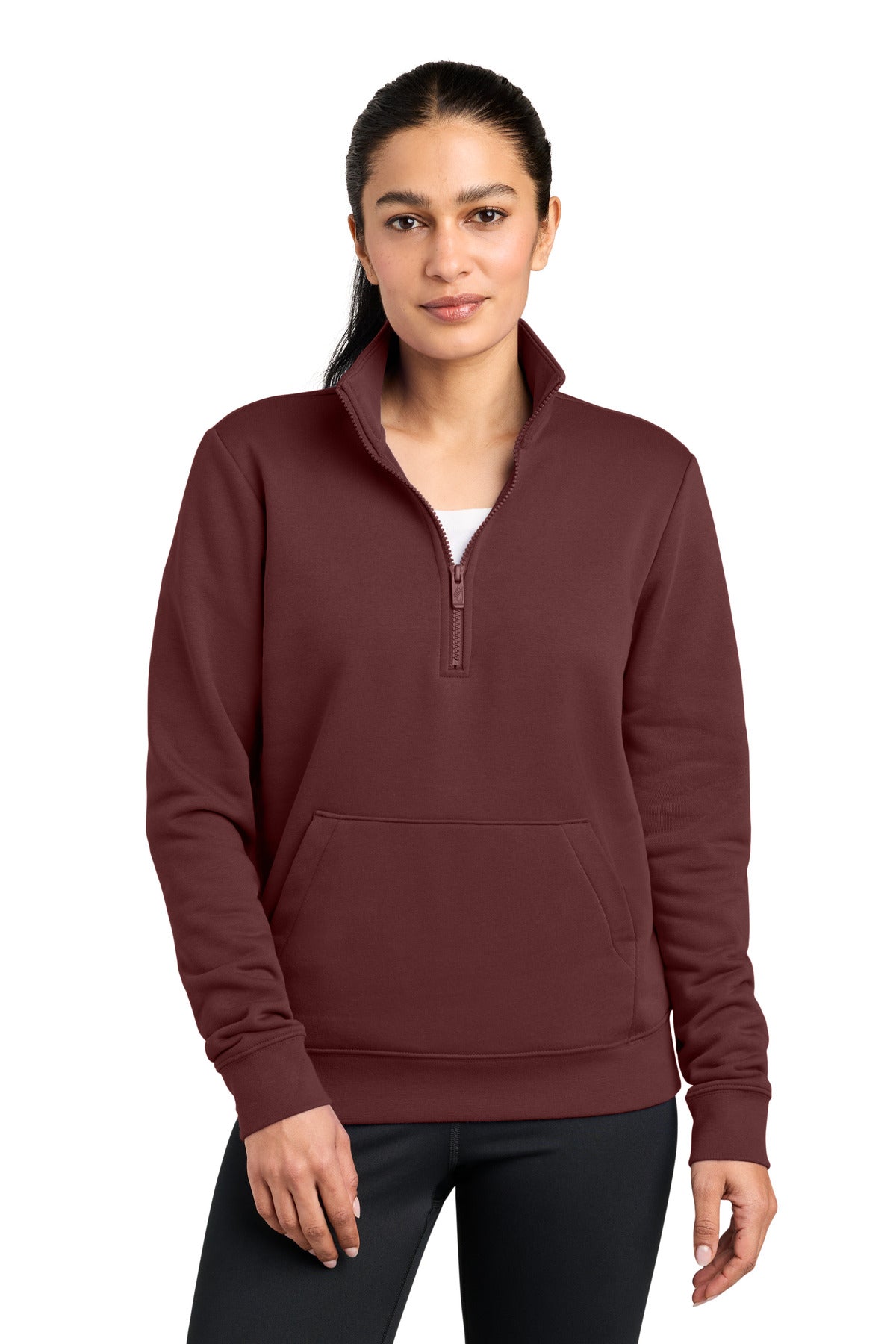 Nike Women's Club Fleece Sleeve Swoosh 1/2-Zip NKDX6720 – SanMar