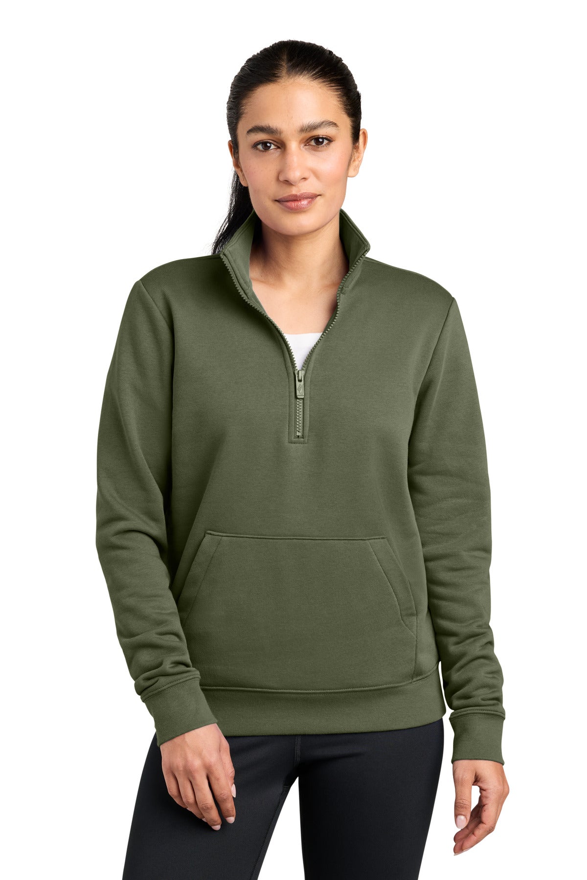 Nike Women's Club Fleece Sleeve Swoosh 1/2-Zip NKDX6720 – SanMar