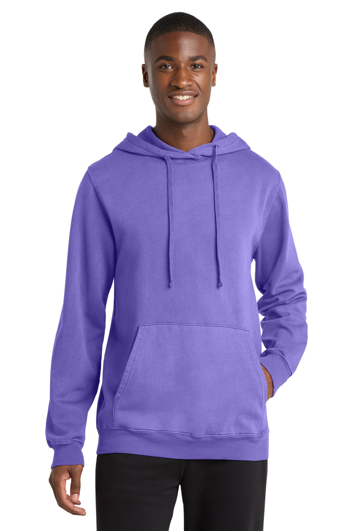 Port & Co™ Beach Wash® Garment-Dyed Pullover Hooded Sweatshirt. PC098H