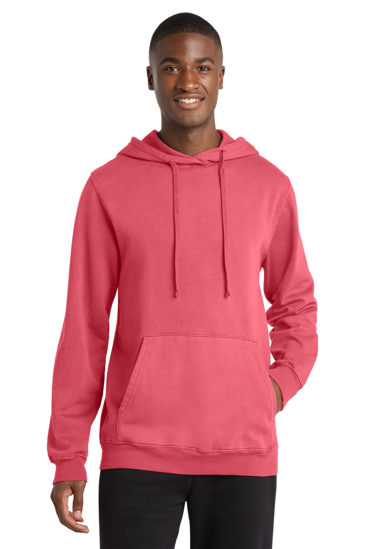 Port & Co™ Beach Wash® Garment-Dyed Pullover Hooded Sweatshirt. PC098H