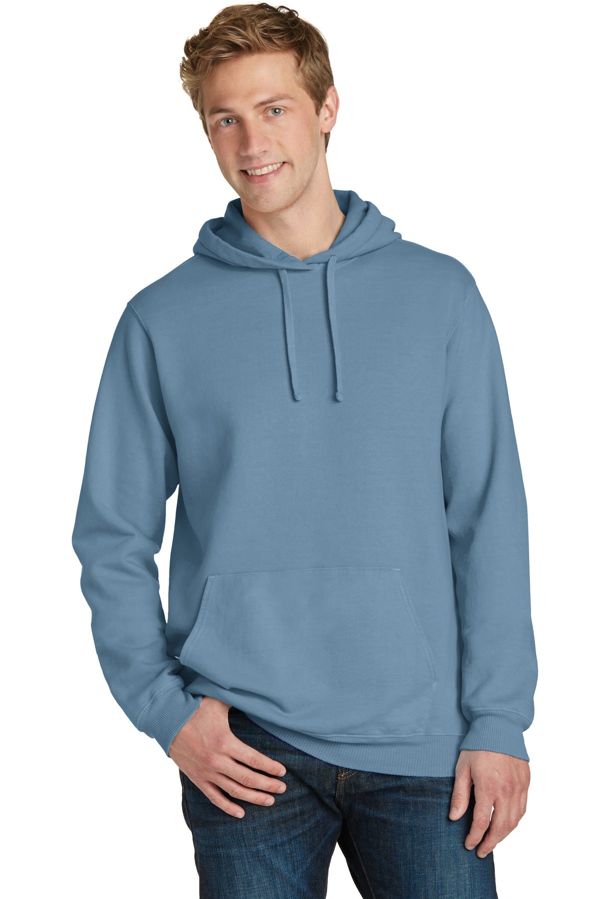 Port & Co™ Beach Wash® Garment-Dyed Pullover Hooded Sweatshirt. PC098H