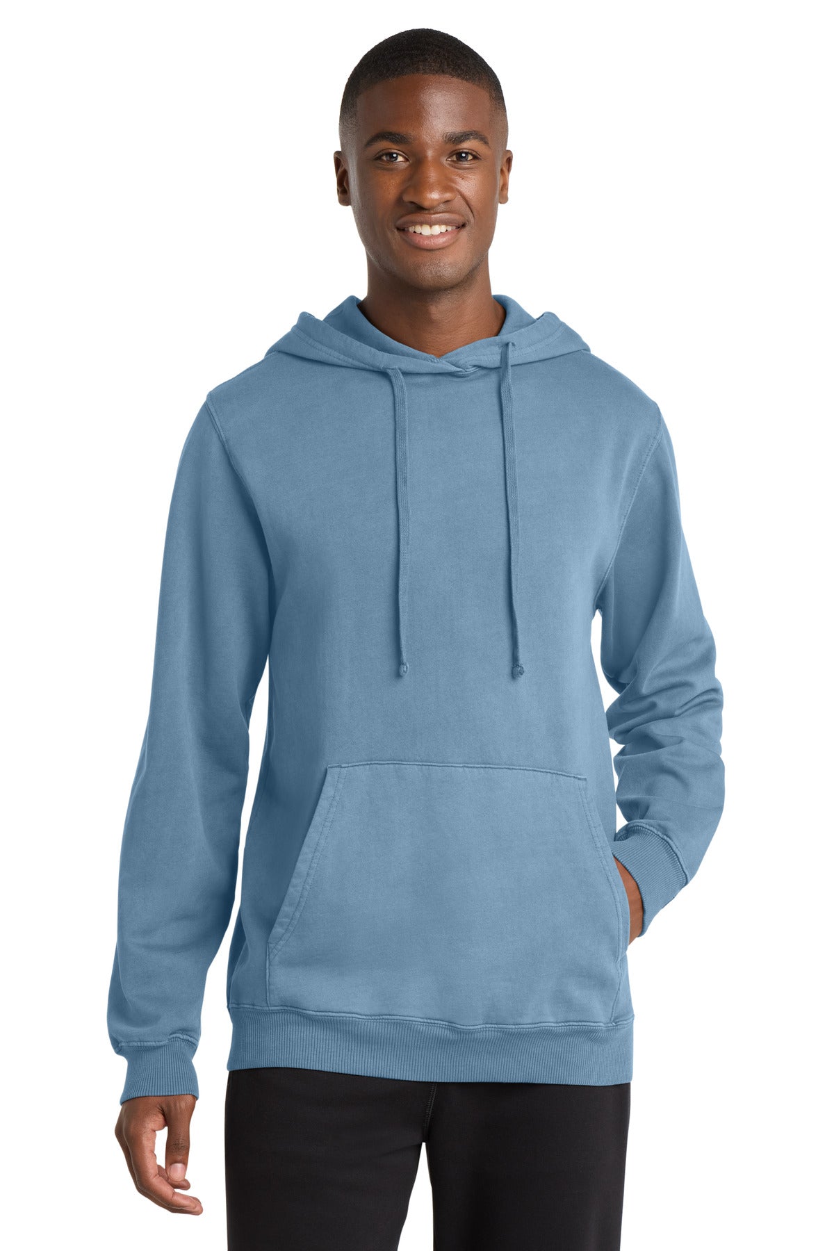 Port & Co™ Beach Wash® Garment-Dyed Pullover Hooded Sweatshirt. PC098H