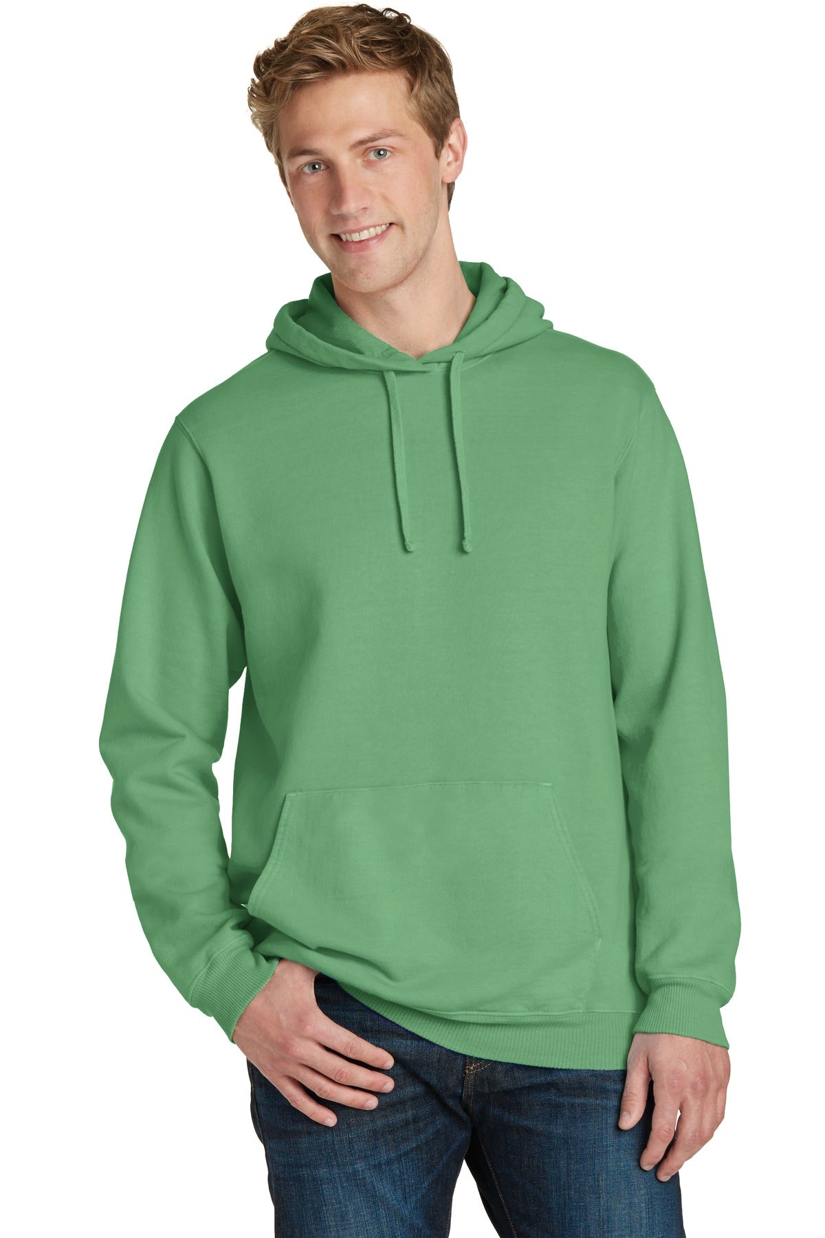 Port & Co™ Beach Wash® Garment-Dyed Pullover Hooded Sweatshirt. PC098H