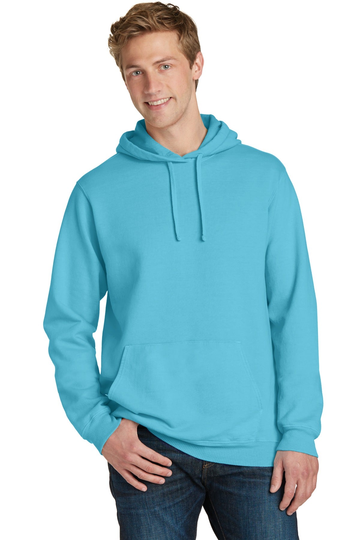 Port & Co™ Beach Wash® Garment-Dyed Pullover Hooded Sweatshirt. PC098H