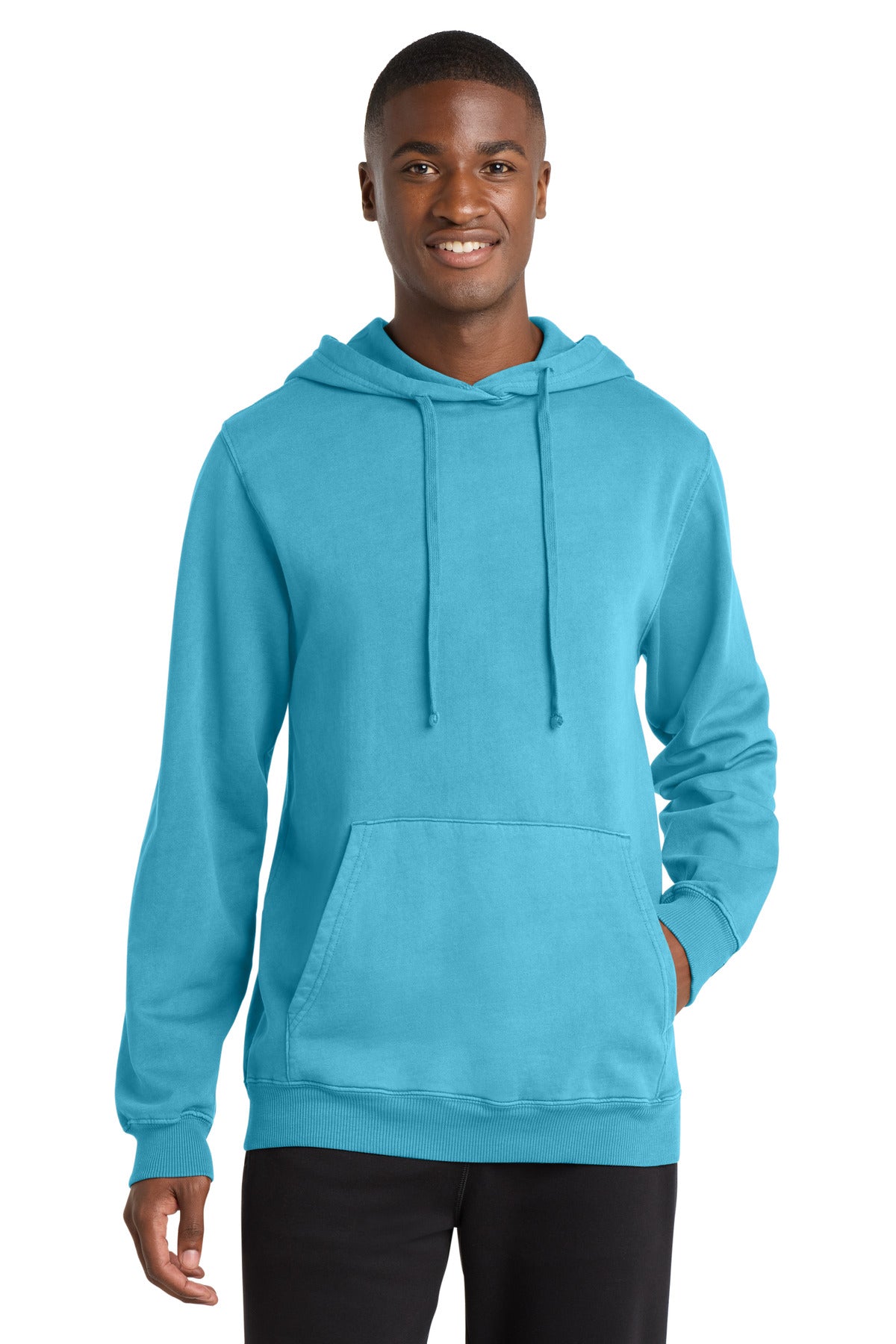 Port & Co™ Beach Wash® Garment-Dyed Pullover Hooded Sweatshirt. PC098H