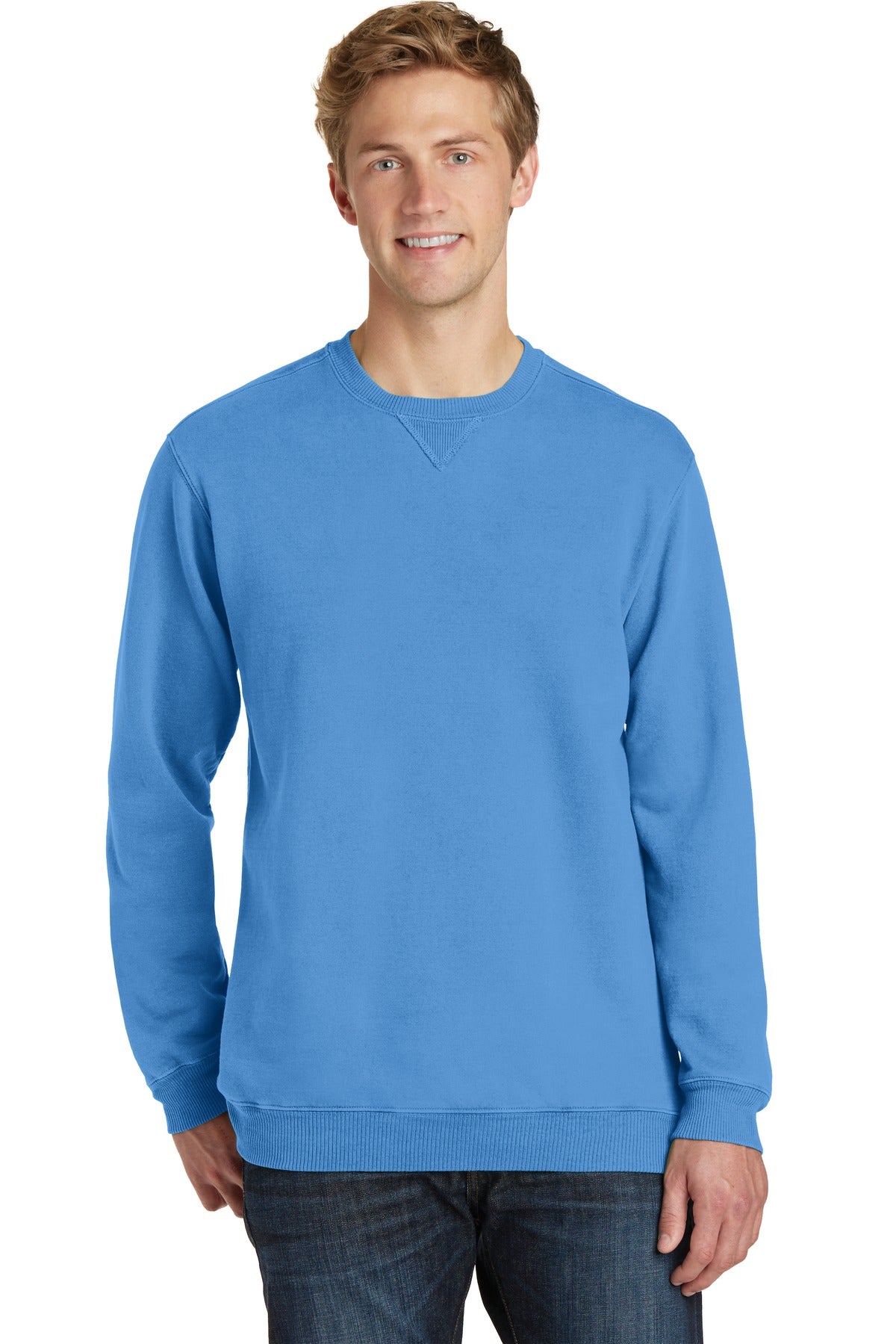 Port & Co™ Beach Wash® Garment-Dyed Crewneck Sweatshirt PC098