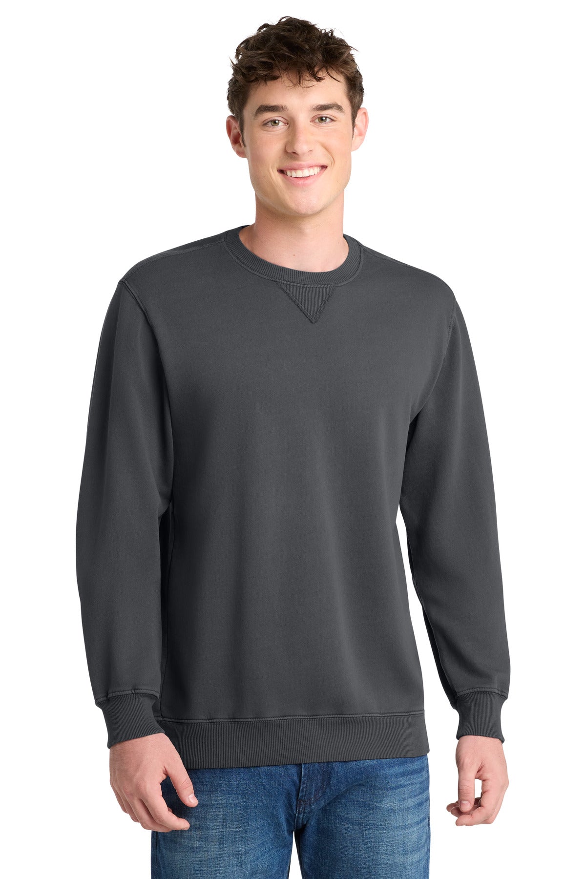 Port & Co™ Beach Wash® Garment-Dyed Crewneck Sweatshirt PC098
