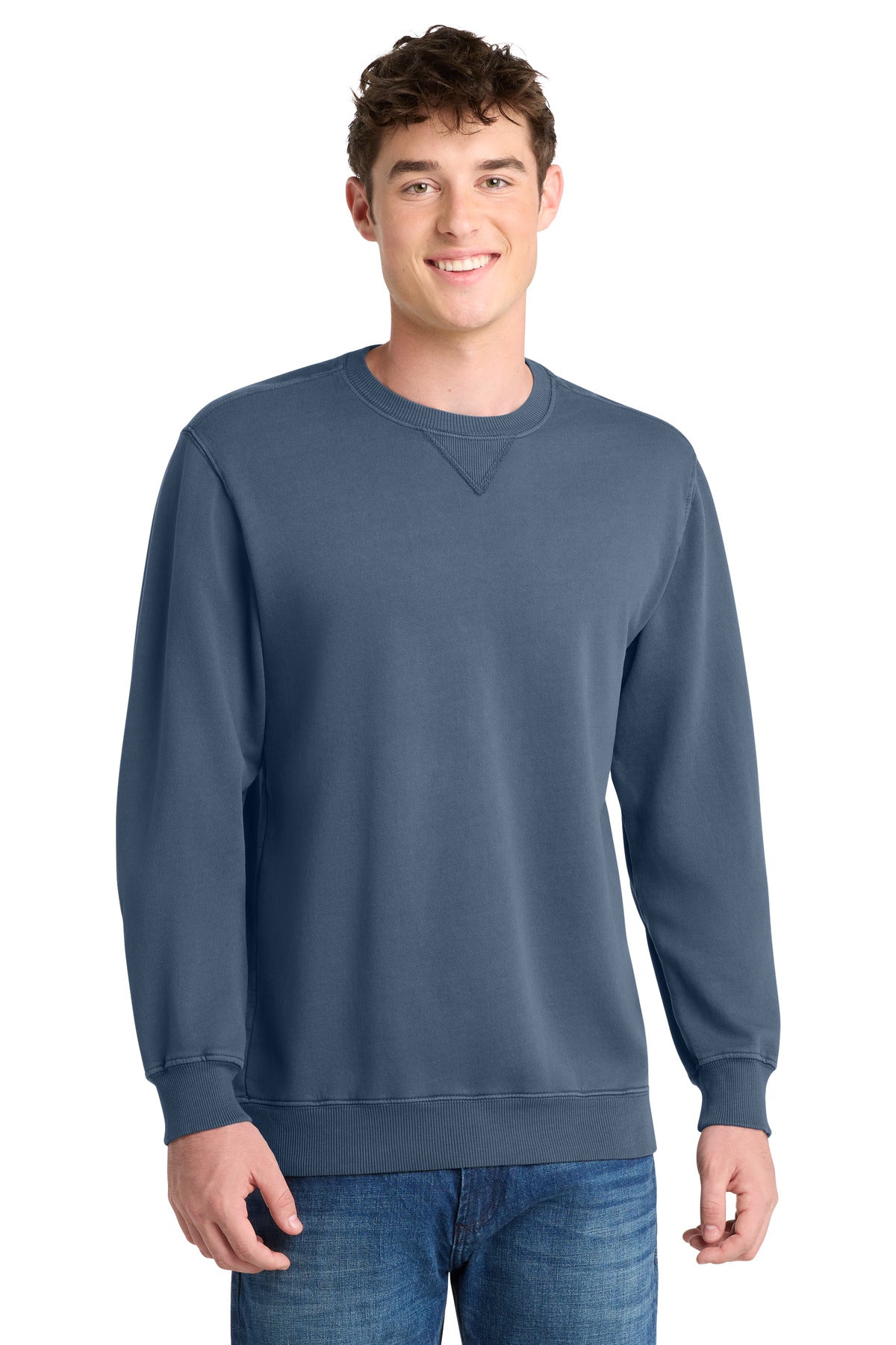 Port & Co™ Beach Wash® Garment-Dyed Crewneck Sweatshirt PC098