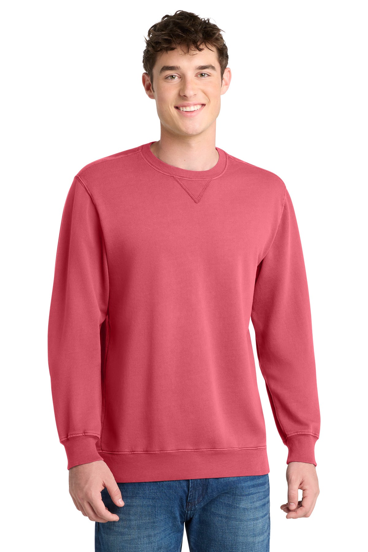 Port & Co™ Beach Wash® Garment-Dyed Crewneck Sweatshirt PC098