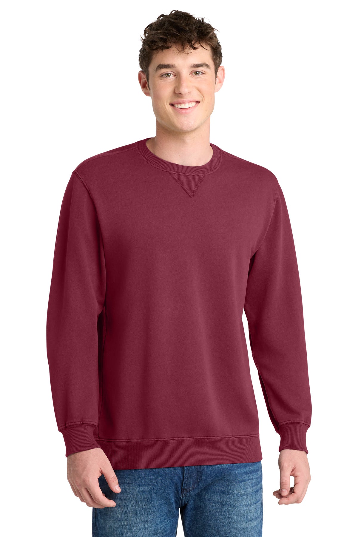Port & Co™ Beach Wash® Garment-Dyed Crewneck Sweatshirt PC098