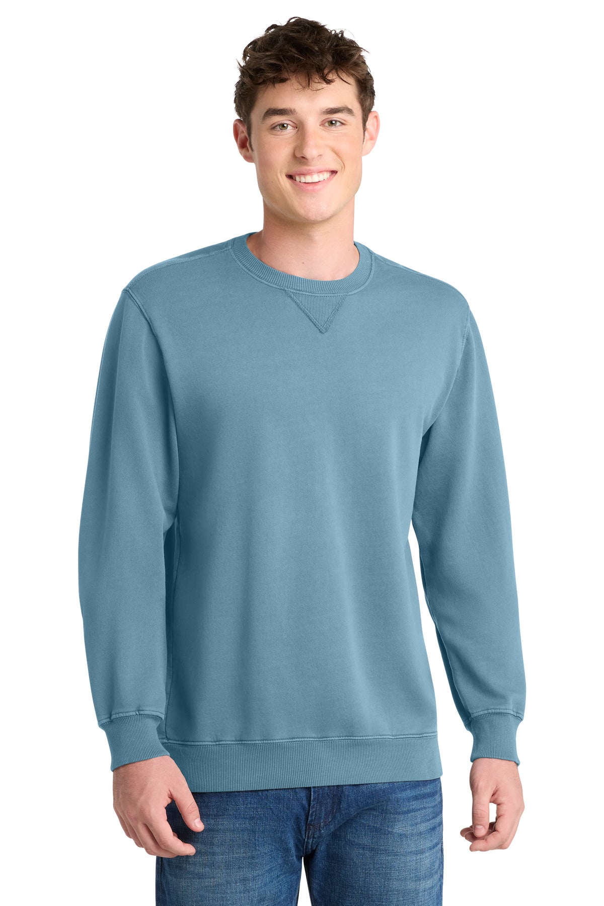 Port & Co™ Beach Wash® Garment-Dyed Crewneck Sweatshirt PC098