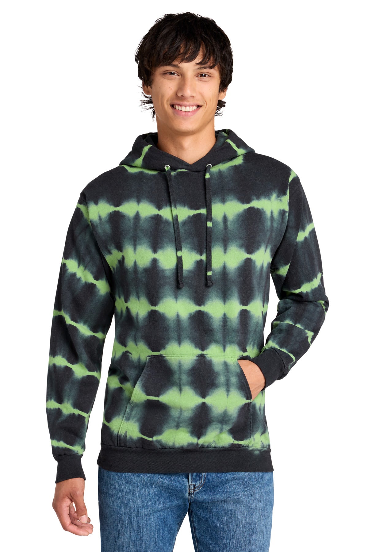 Port & Co® Allover Stripe Tie-Dye Fleece PC143