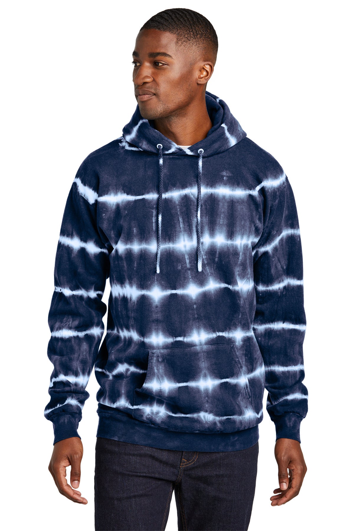 Port & Co™ Allover Stripe Tie-Dye Fleece PC143