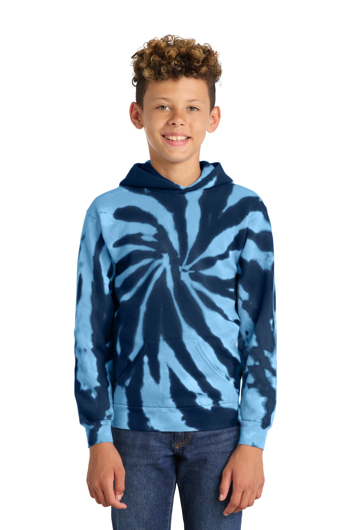 Port & Co™ Youth Tie-Dye Pullover Hooded Sweatshirt. PC146Y
