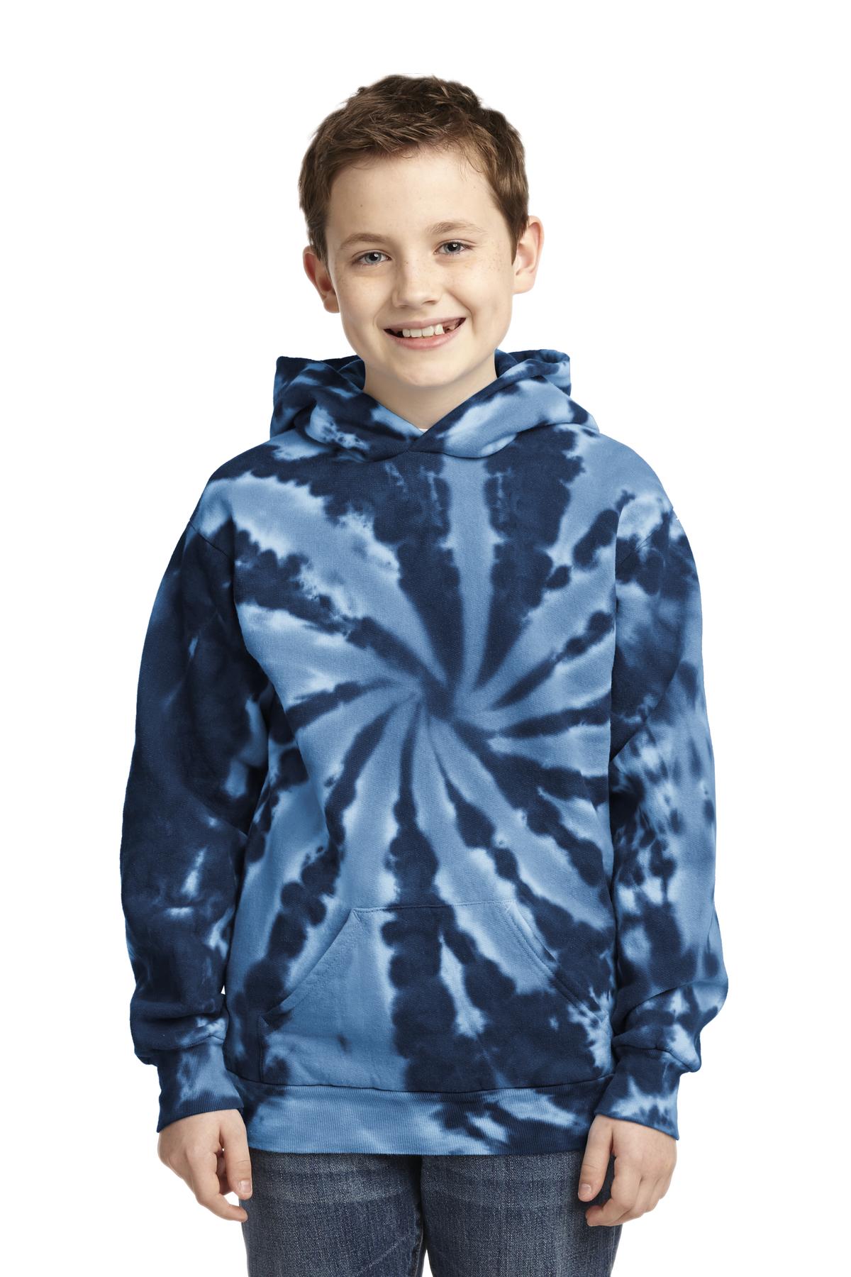 Port & Co™ Youth Tie-Dye Pullover Hooded Sweatshirt. PC146Y