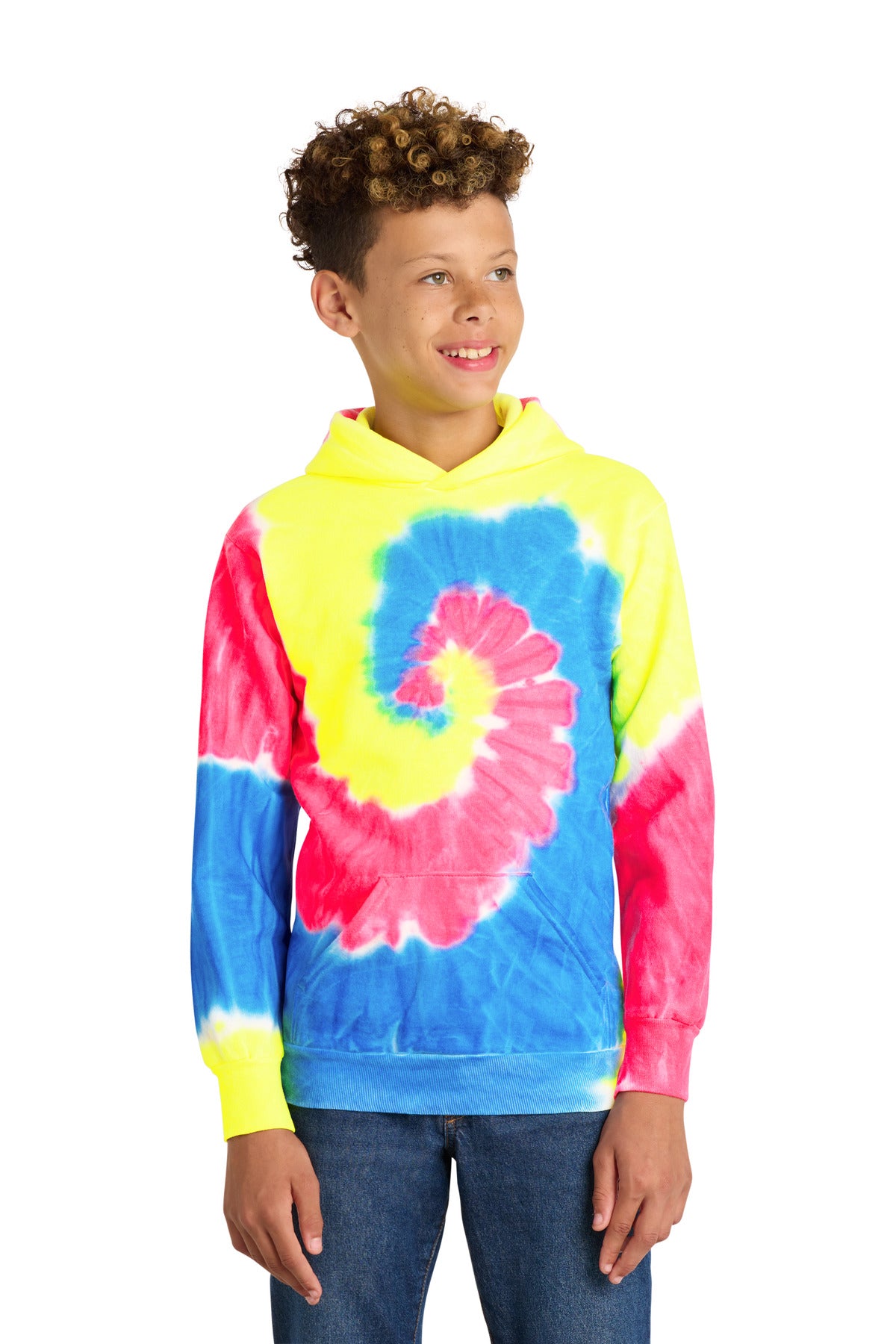 Port & Co™ Youth Tie-Dye Pullover Hooded Sweatshirt. PC146Y