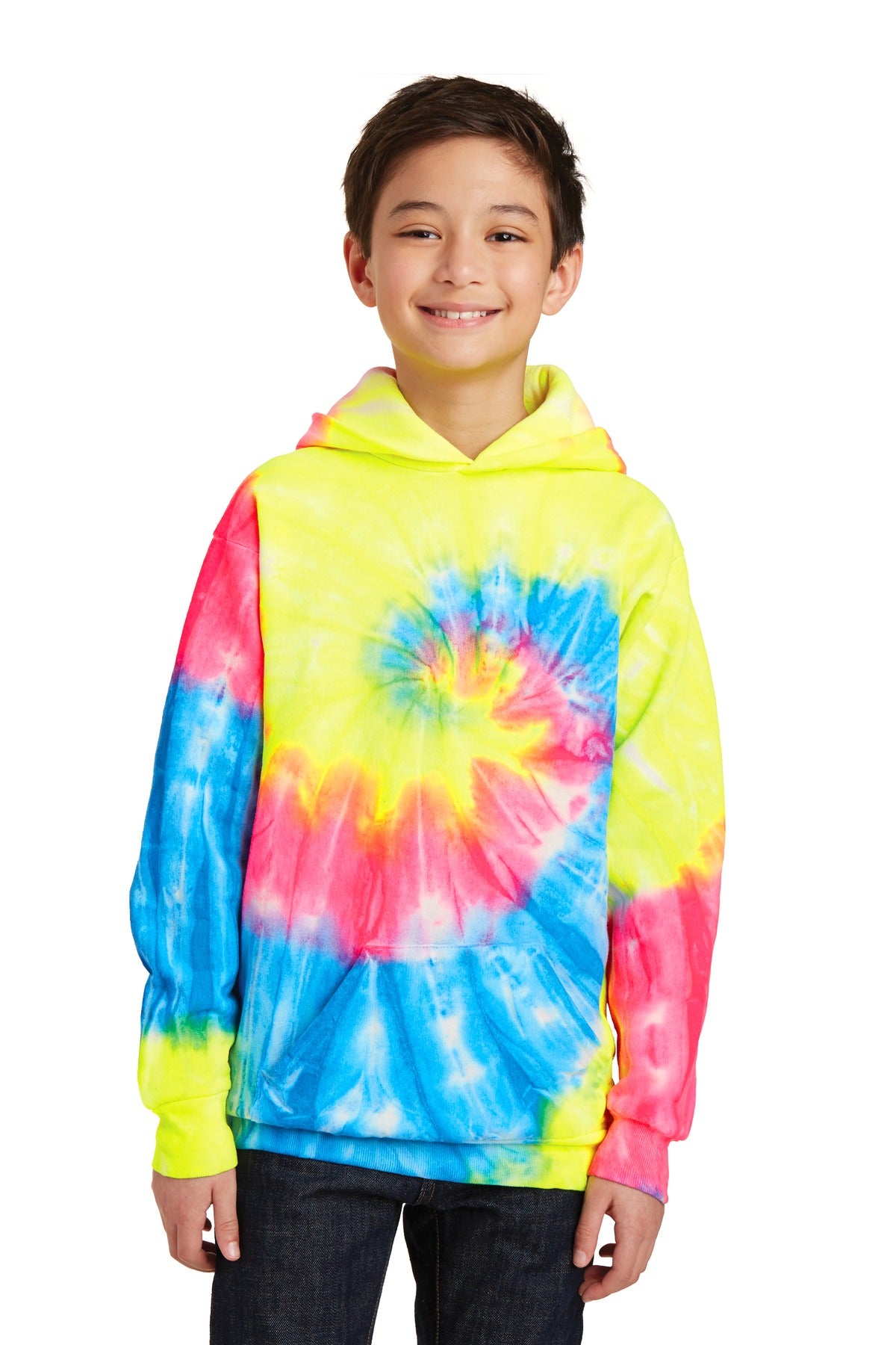Port & Co™ Youth Tie-Dye Pullover Hooded Sweatshirt. PC146Y
