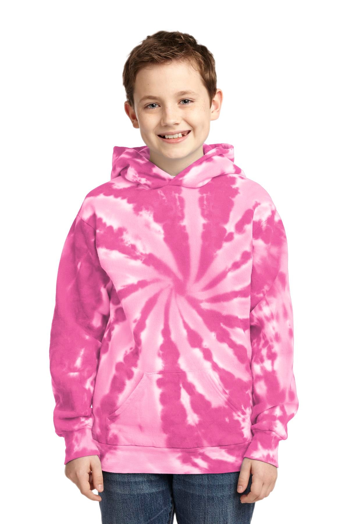 Port & Co™ Youth Tie-Dye Pullover Hooded Sweatshirt. PC146Y