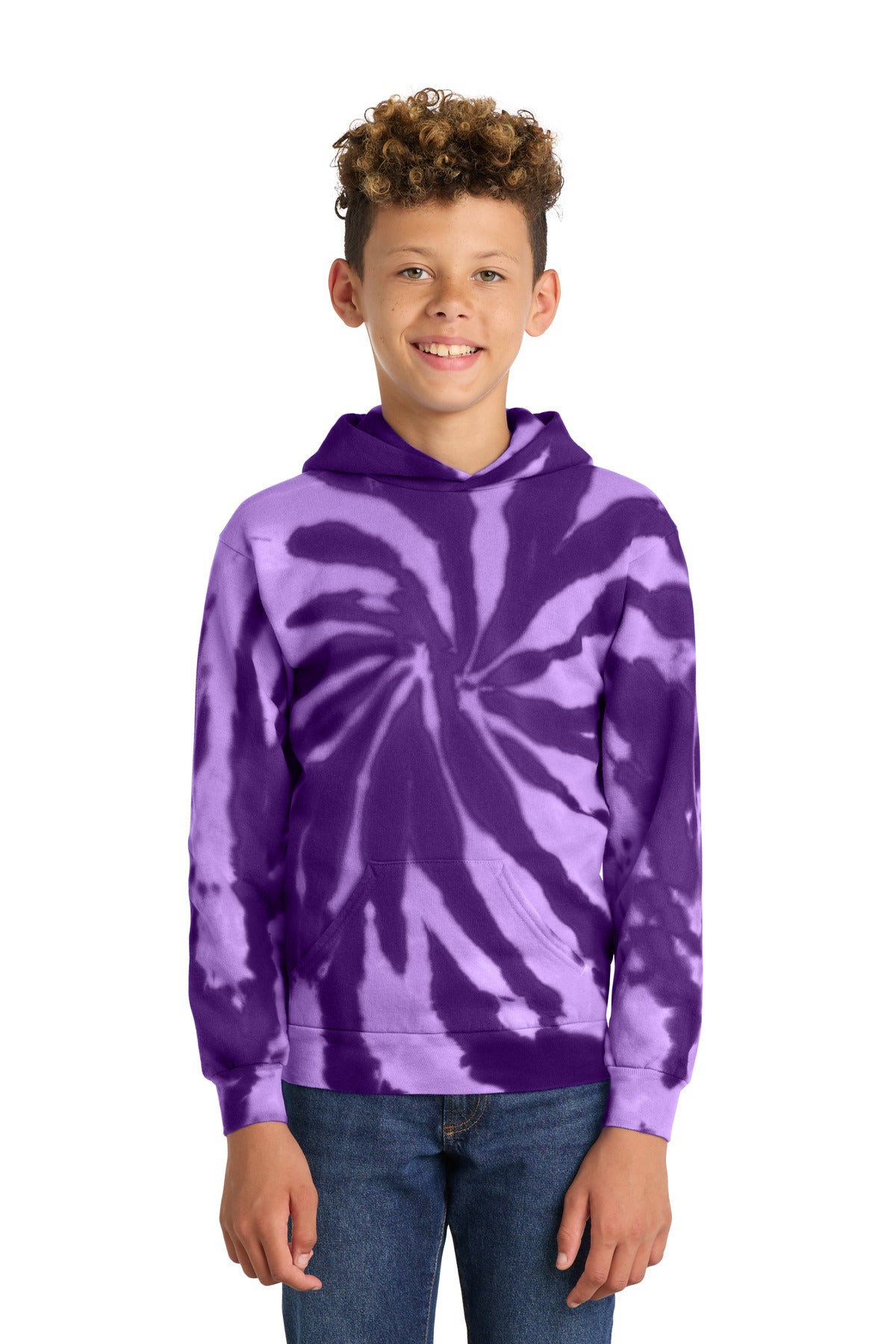Port & Co™ Youth Tie-Dye Pullover Hooded Sweatshirt. PC146Y
