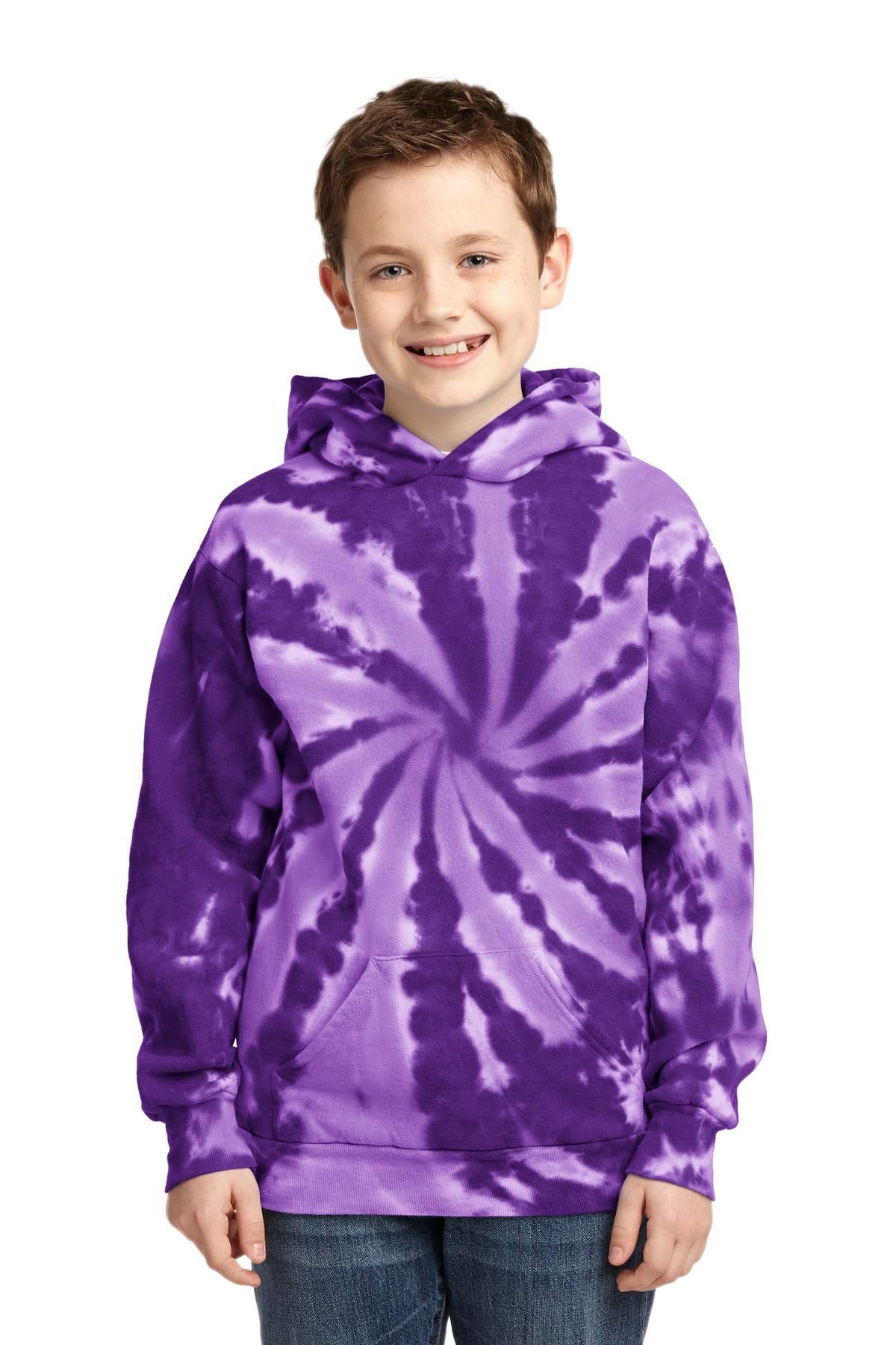 Port & Co™ Youth Tie-Dye Pullover Hooded Sweatshirt. PC146Y