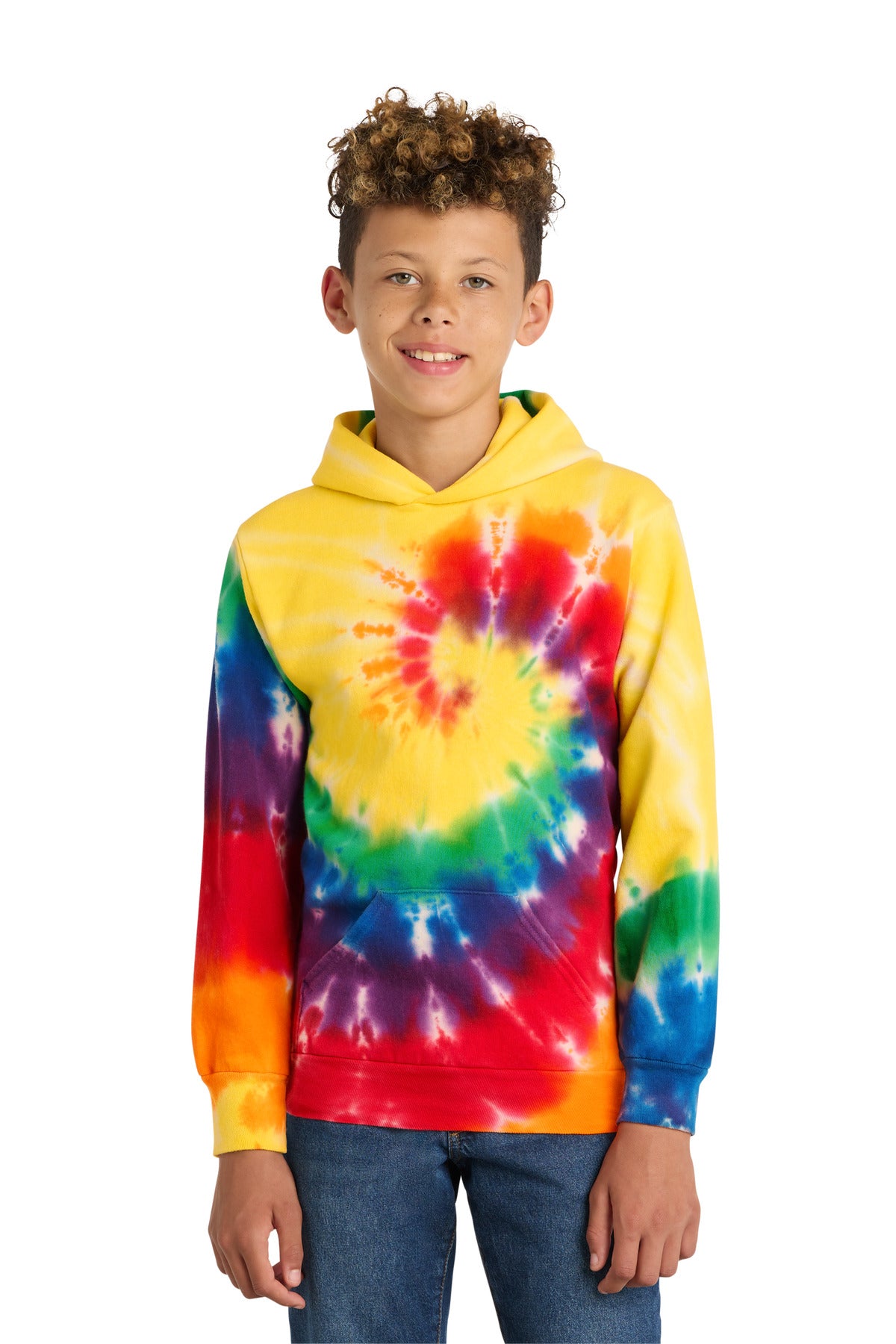 Port & Co™ Youth Tie-Dye Pullover Hooded Sweatshirt. PC146Y