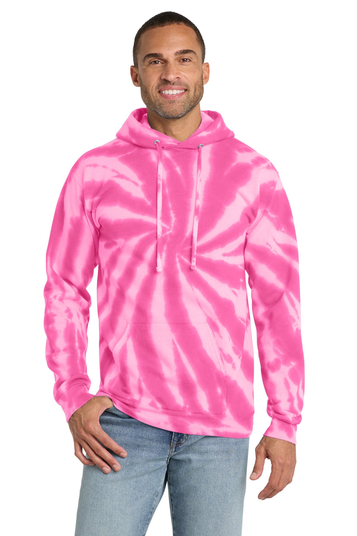 Port & Co™ Tie-Dye Pullover Hooded Sweatshirt. PC146