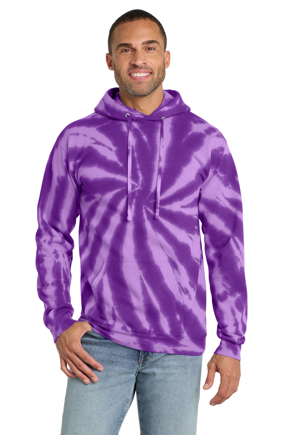 Port & Co™ Tie-Dye Pullover Hooded Sweatshirt. PC146