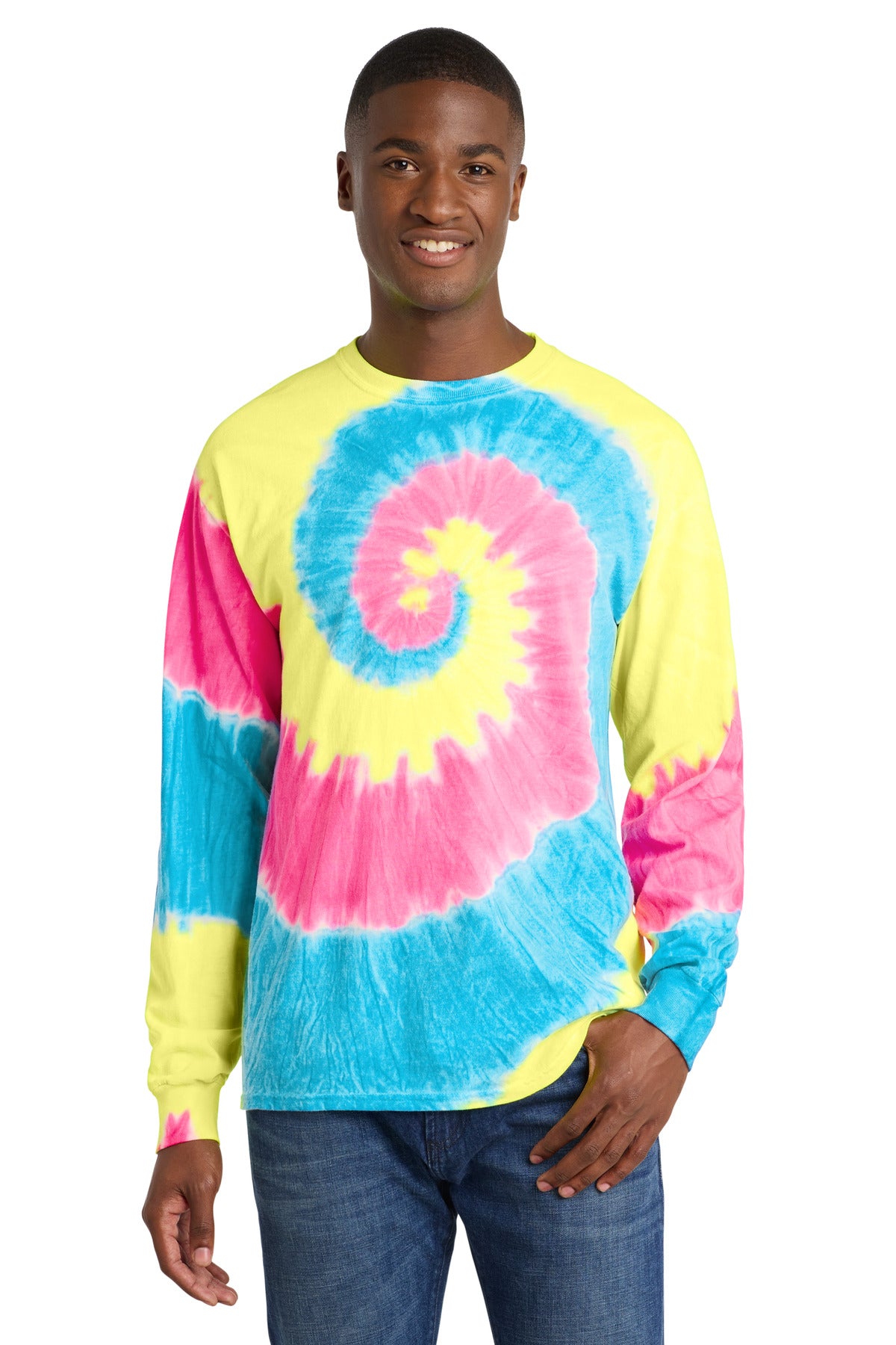 Port & Co™ Tie-Dye Long Sleeve Tee.  PC147LS