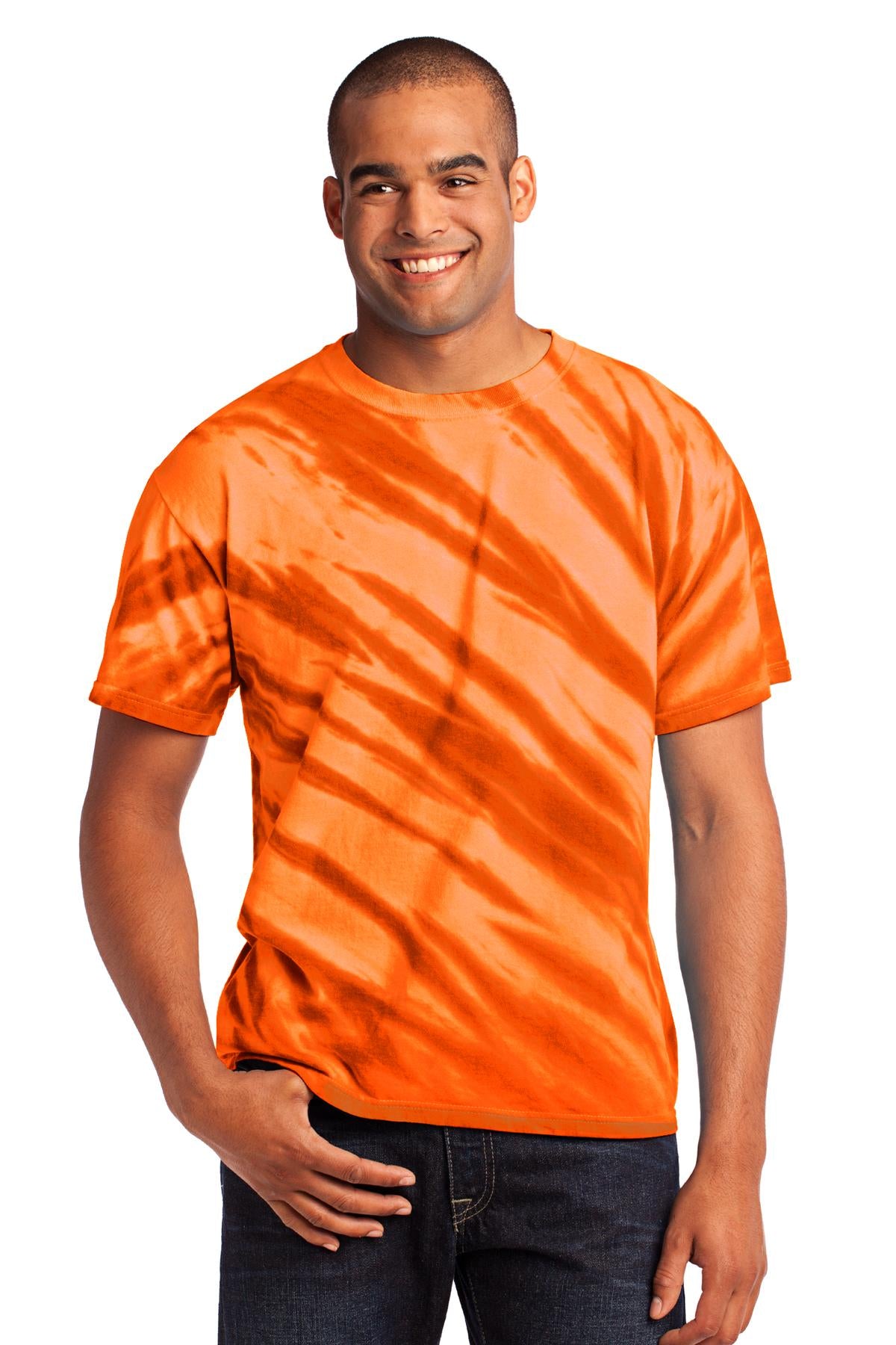Port & Co™ Tiger Stripe Tie-Dye Tee. PC148