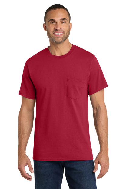 Port & Co® Core Cotton Pocket Tee. PC54P
